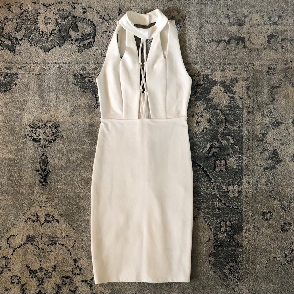 WHITE COCKTAIL DRESS